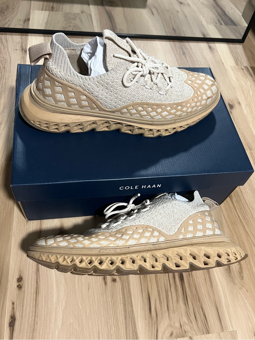 Cole Haan 5.ZEROGRAND WRK Sneaker Stitchlite in Beige (Egret / Sesame) Men’s 11 - Picture 6 of 9
